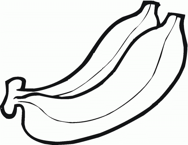 Two Bananas coloring page image