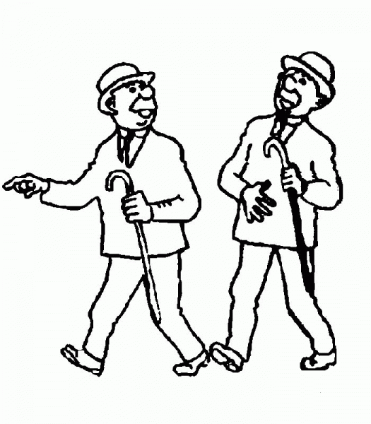 Two Brothers  coloring page image