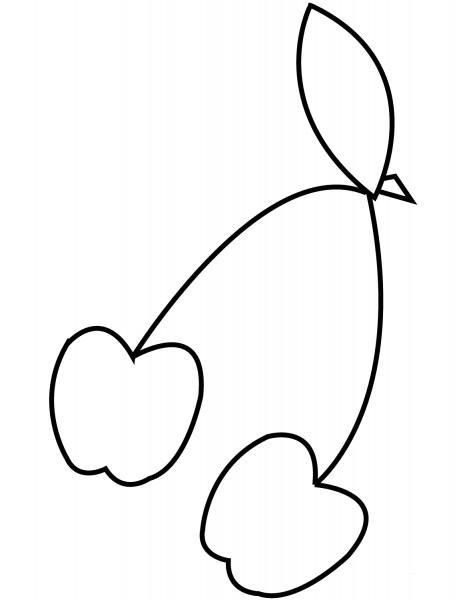 Two Cherries coloring page image