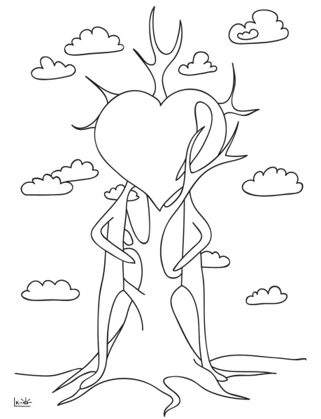 Two Halves of a Whole coloring page image
