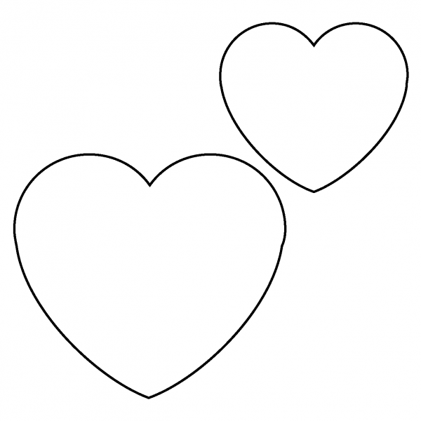 Two Hearts Emoji coloring page image