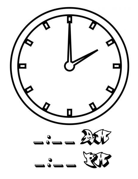 Two Hours coloring page image