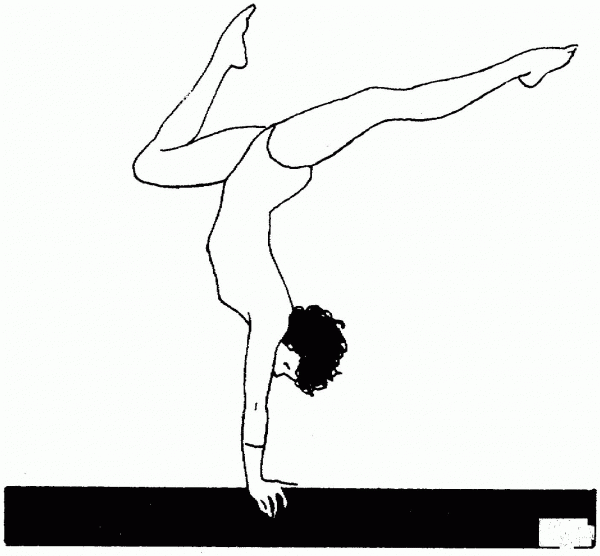 Balance Beam coloring page image