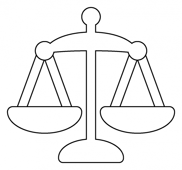 Balance Scale Emoji coloring page image