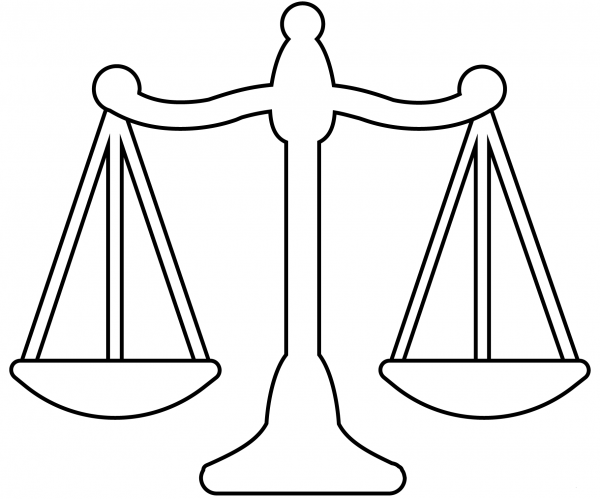 Balance Scale Emoji coloring page image