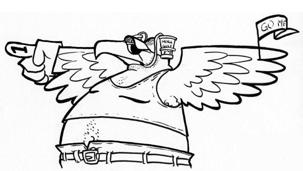 Balding Eagle coloring page image