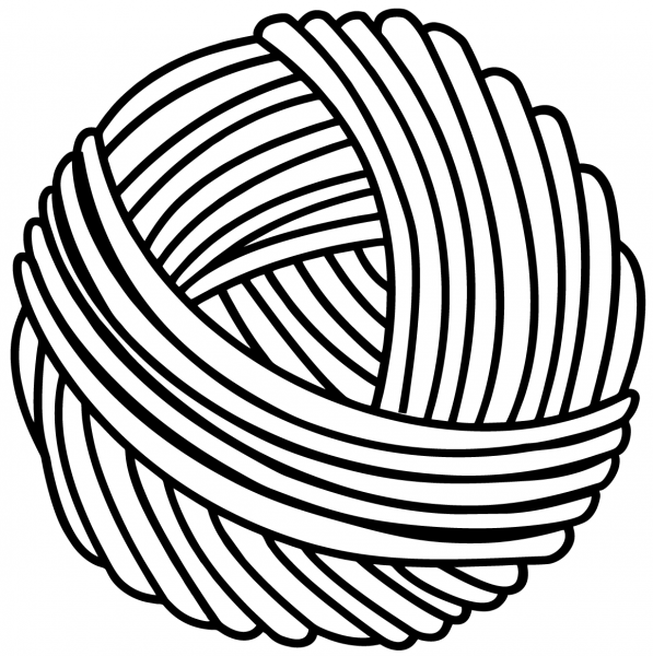 Ball of Yarn coloring page image