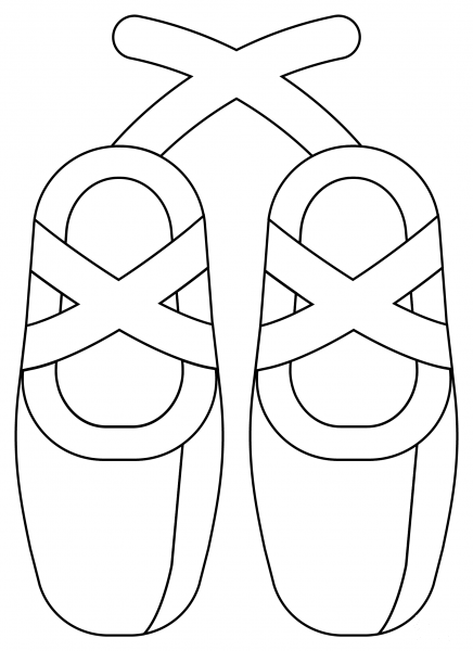Ballet Shoes coloring page image