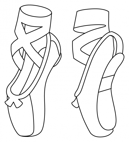 Ballet Shoes Emoji coloring page image