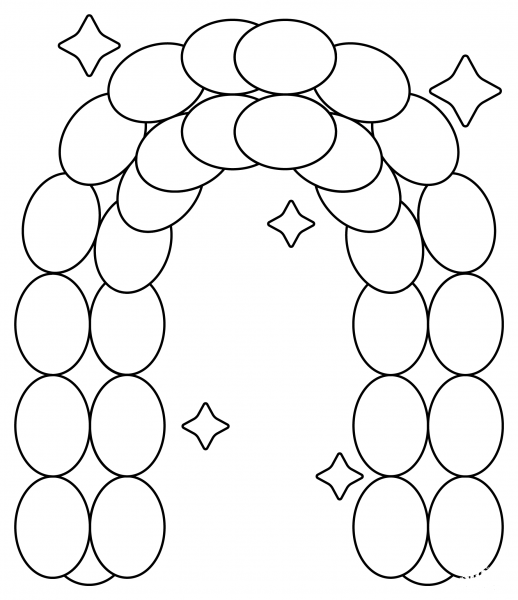 Balloon Arch coloring page image