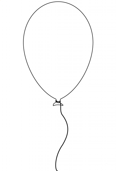 Balloon coloring page image