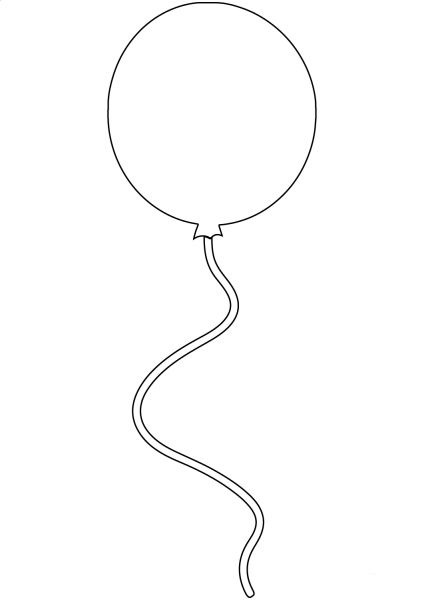 Balloon coloring page image