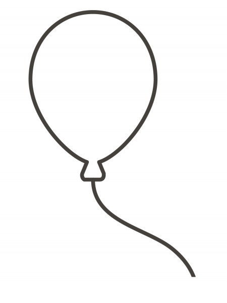 Balloon coloring page image