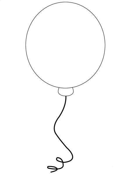 Balloon coloring page image