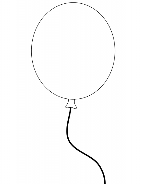 Balloon coloring page image