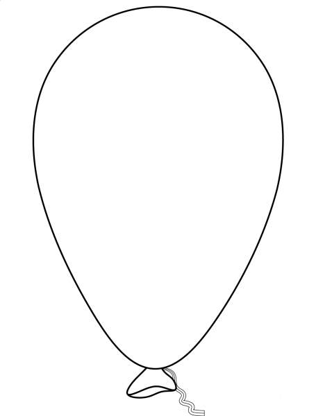 Balloon coloring page image