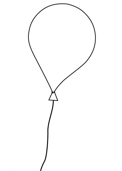 Balloon coloring page image