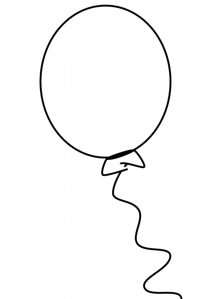 Balloon coloring page image
