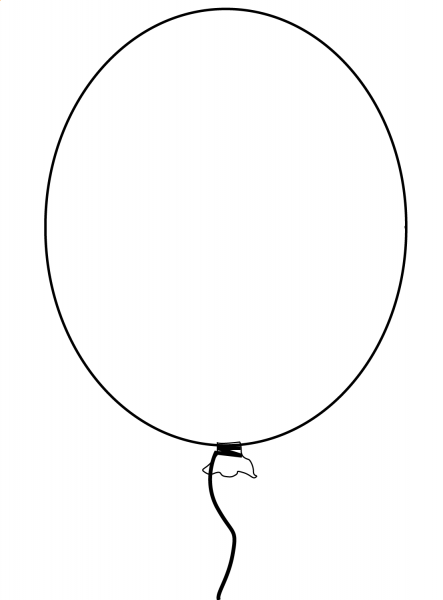 Balloon coloring page image
