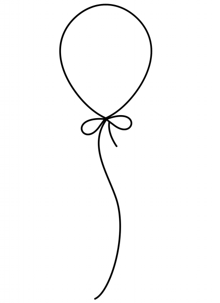 Balloon coloring page image