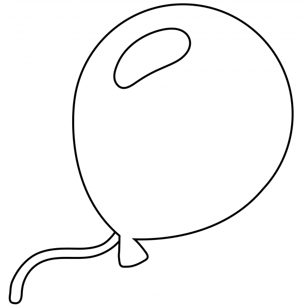 Balloon Emoji coloring page image