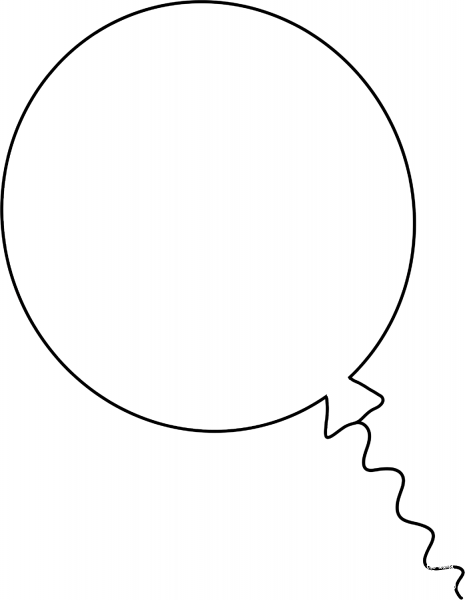 Balloon Outline coloring page image
