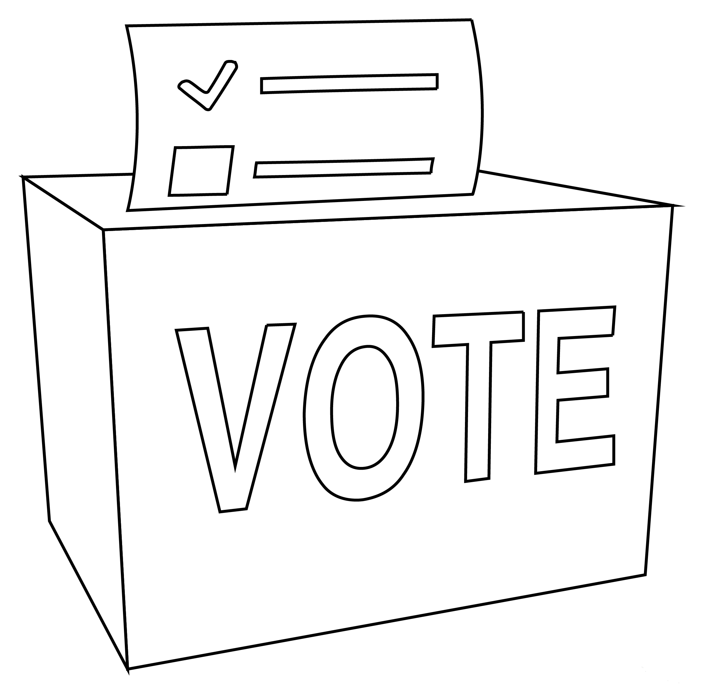 Ballot Box with Ballot coloring page - ColouringPages