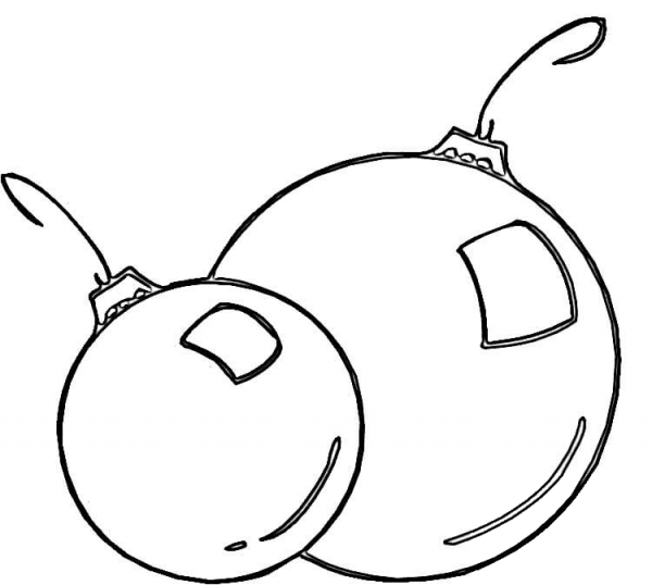 Balls For Christmas Tree coloring page image