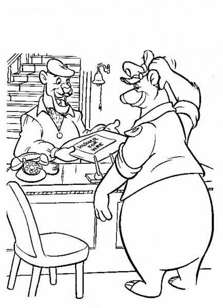 Baloo coloring page image