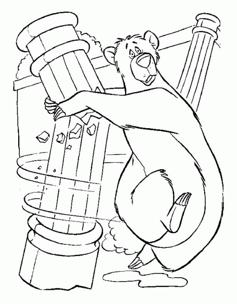 Baloo coloring page image