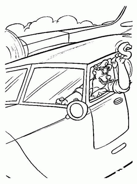 Baloo Gives Signal To Kit  coloring page image
