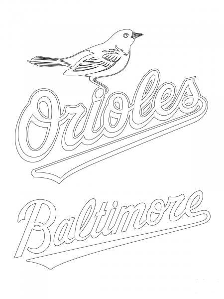 Baltimore Orioles Logo  coloring page image