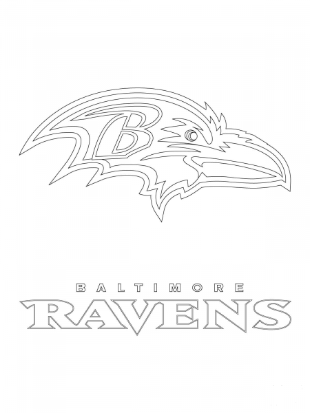 Baltimore Ravens Logo  coloring page image