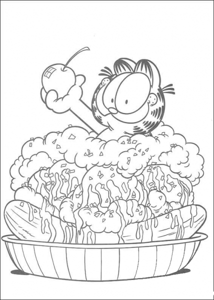Banana Cake  coloring page image
