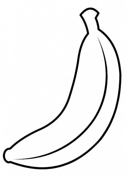 Banana coloring page image