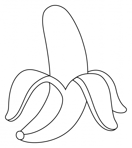 Banana Emoji coloring page image