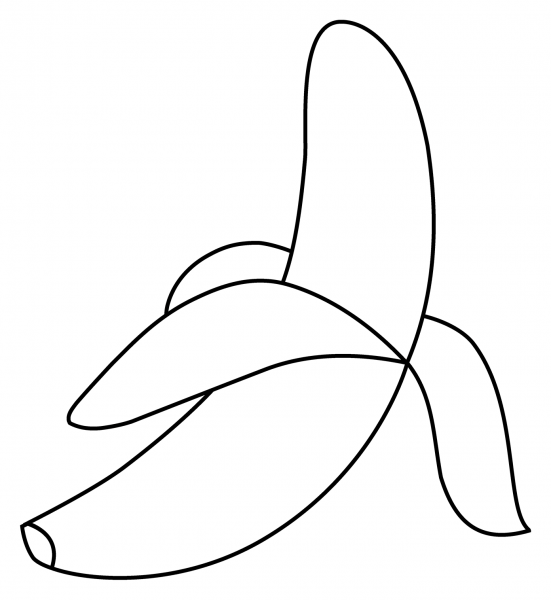 Banana Emoji coloring page image
