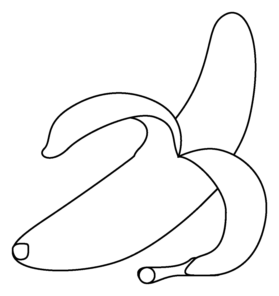 Banana Emoji coloring page - ColouringPages