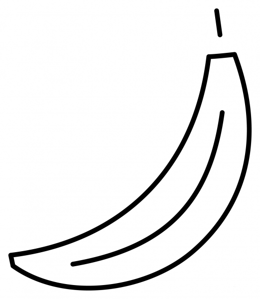 Banana Emoji coloring page image