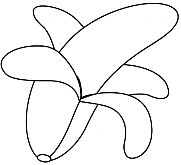 Banana Emoji coloring page image