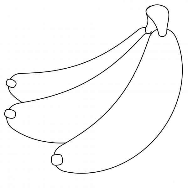Banana Emoji coloring page image