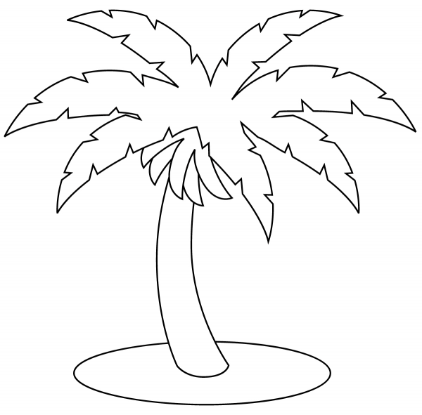 Banana Tree coloring page image