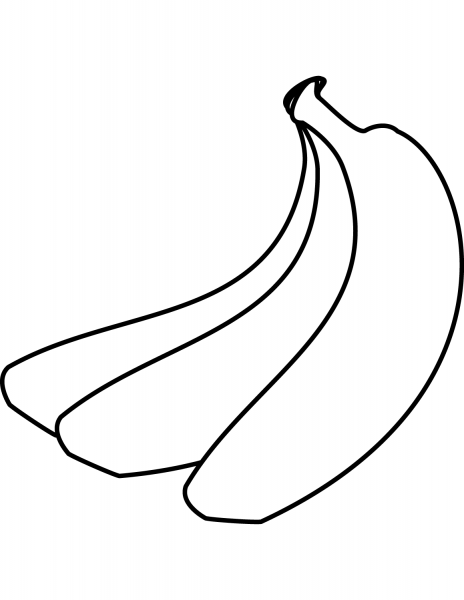 Bananas coloring page image
