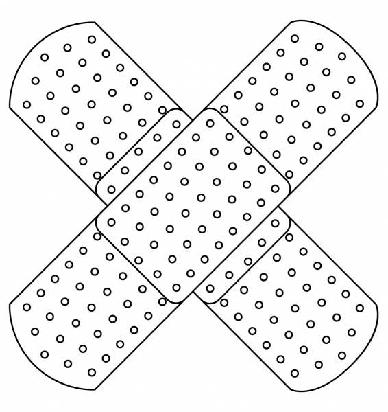 Band Aid coloring page image