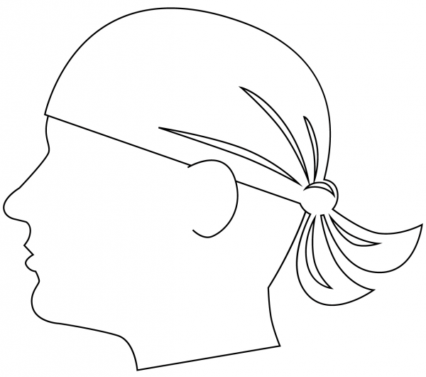 Bandana coloring page image
