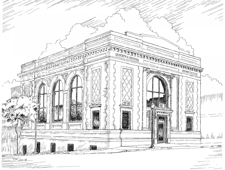 Bank Building Ellwood City coloring page - ColouringPages