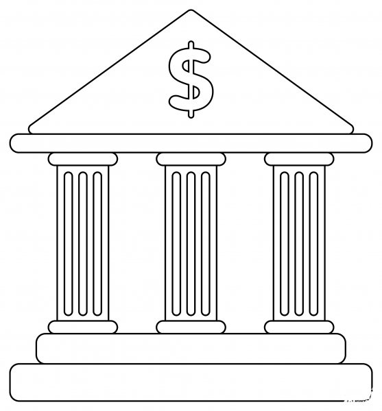Bank coloring page image