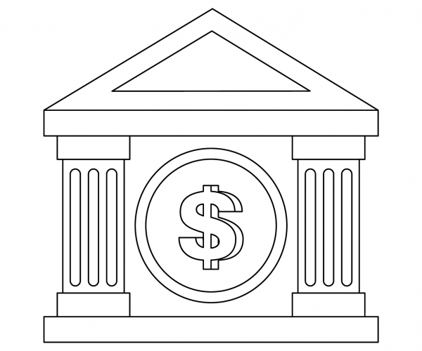 Bank coloring page image