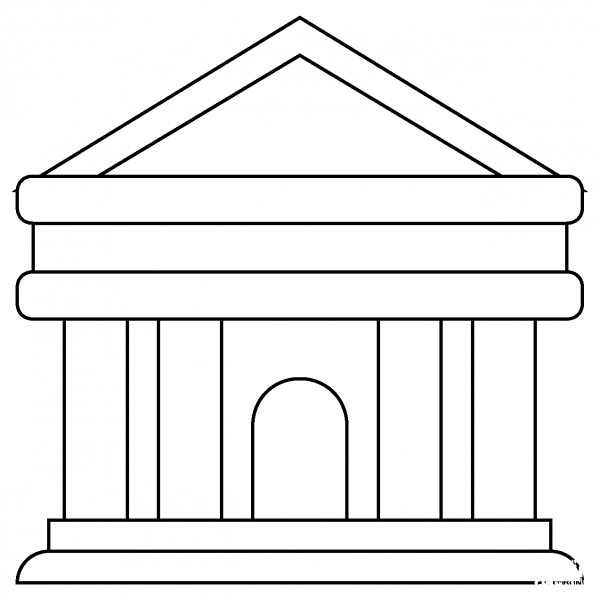 Bank Emoji coloring page image