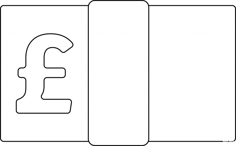 Banknote Pound Emoji coloring page - ColouringPages